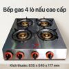 Bếp gas gia đình, bếp bánh xèo 4 lò nấu loại vuông cao cấp