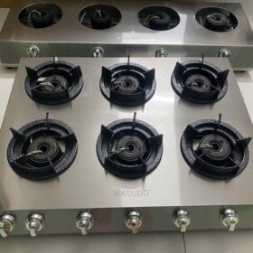 Bếp khò bán công inox 6 lò nấu loại vuông– tiết kiệm 50% gas