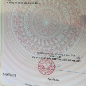 ban dat hai mat tien duong bui binh uyen ngu hanh son da nang 100m2 5x20m duong 5 5m le 3m 3